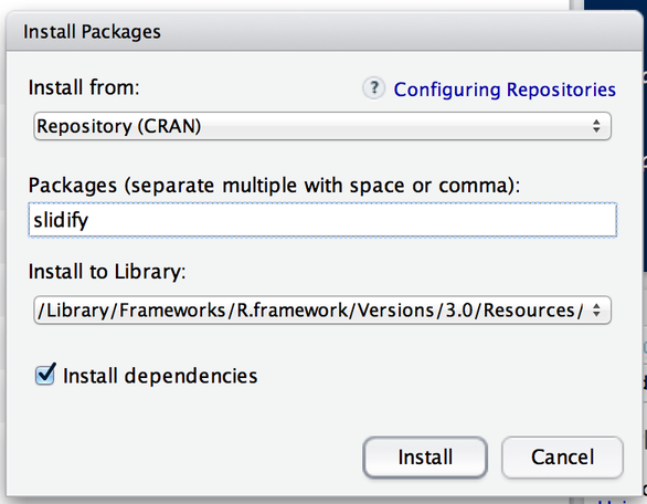 update package in r